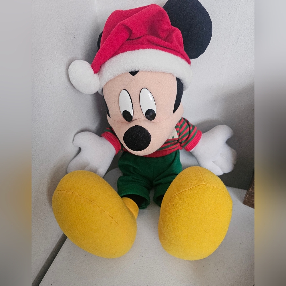 Vintage Mickey Mouse Holiday Christmas 20in Plush